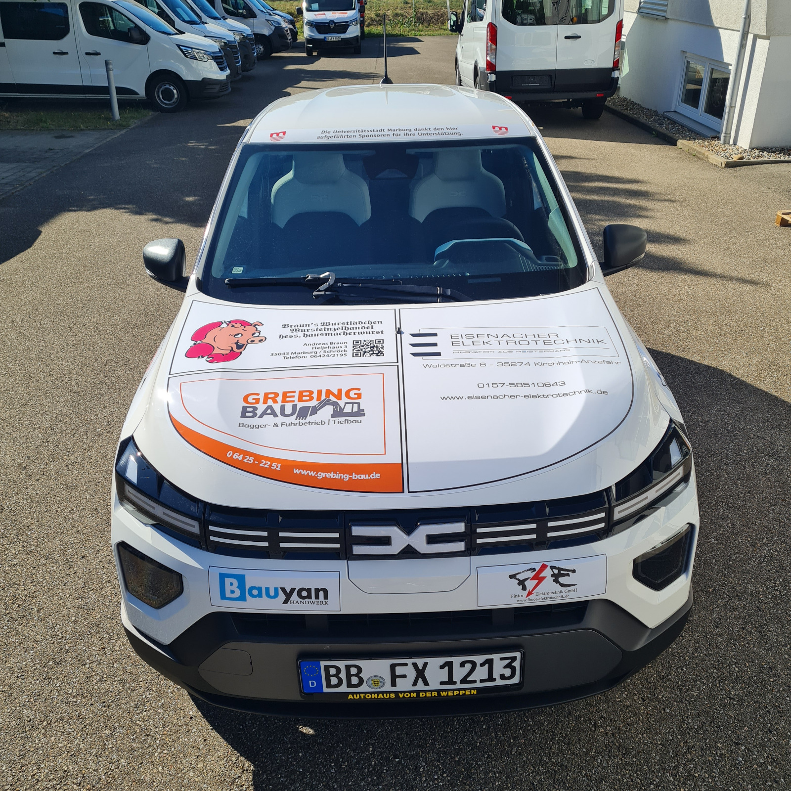 Elektro-Reinigungsfahrzeug der Stadt Marburg, gesponsert von GA-Reisemobile